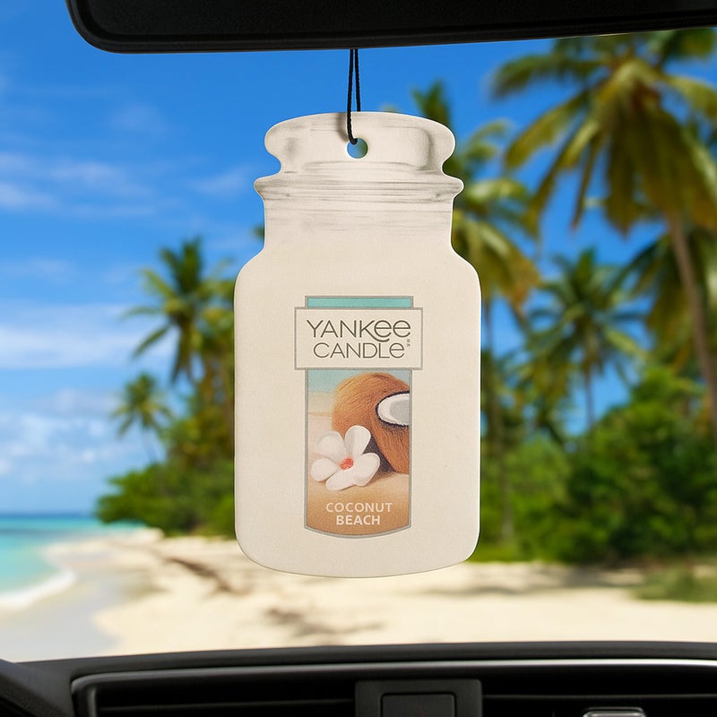 Yankee Candle Paper Car Jar Air Freshener for Long Lasting Fragrance for Long Lasting Fragrance, Coconut Beach, 2 Packs - Image 5